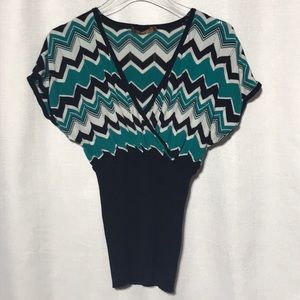 BELLDINI Sweater - Teal, Black,  White